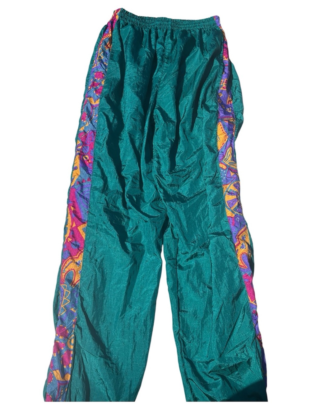 Teal Women’s Track Pants with Colorful Side Panels